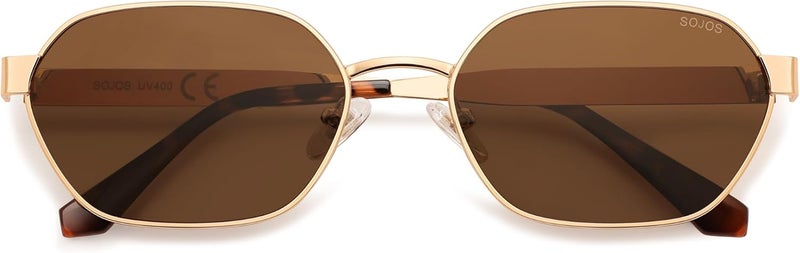 Sojos Trendy Polarized Hexagon Sunglasses for Women Men, UV400 Retro Rectangle Shades SJ1238 - Image 1